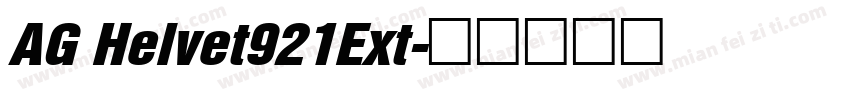 AG Helvet921Ext字体转换